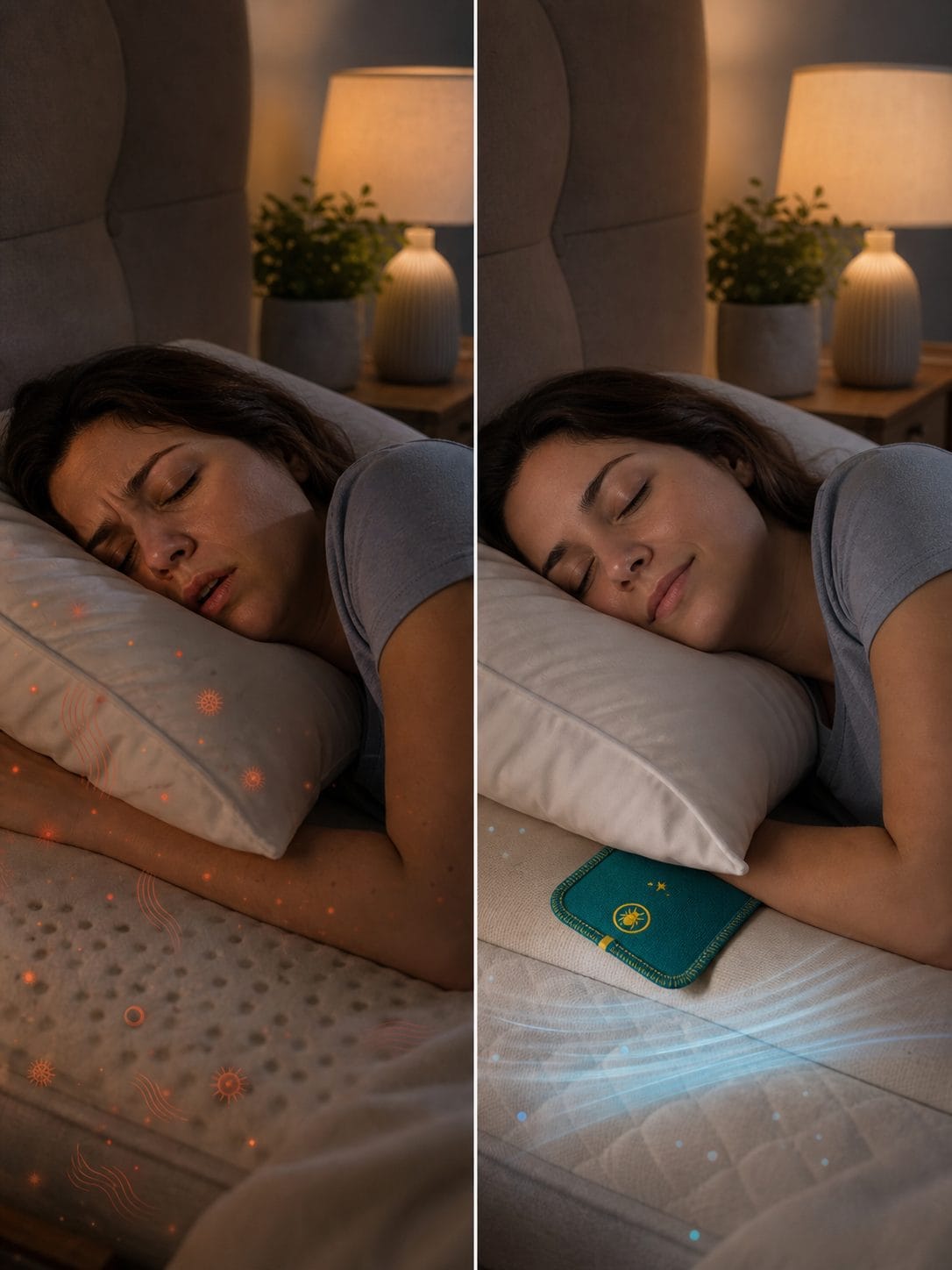 Before and after sleep breathing visual with and without CaptureCard