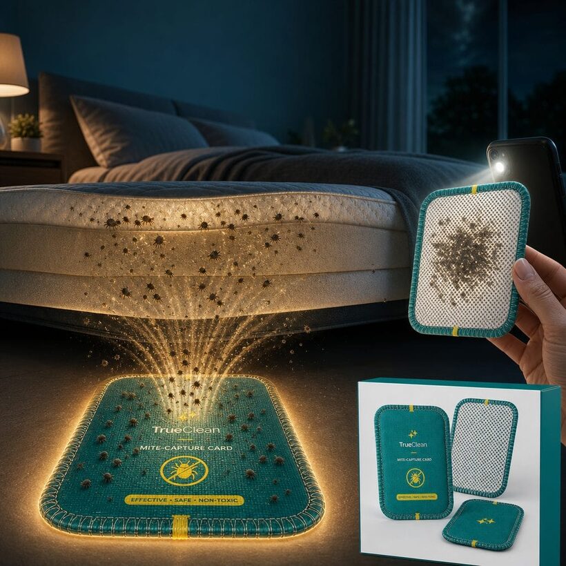 CaptureCard draws mites out of the mattress