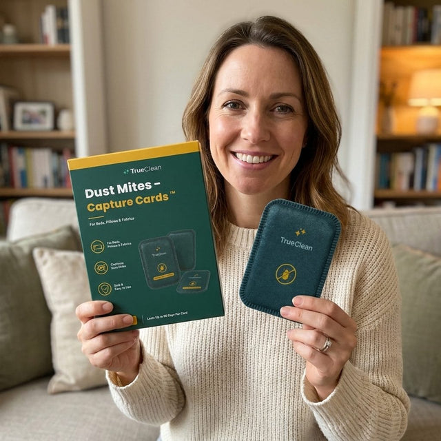 Customer holding her CaptureCards box at home