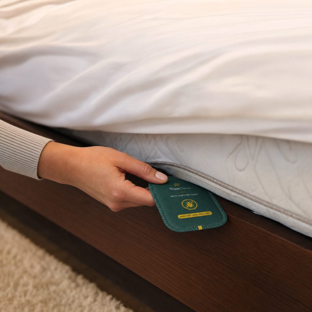 One card in hand over the mattress corner