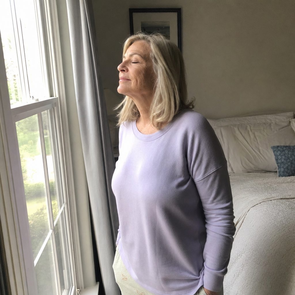 Clear morning by the window