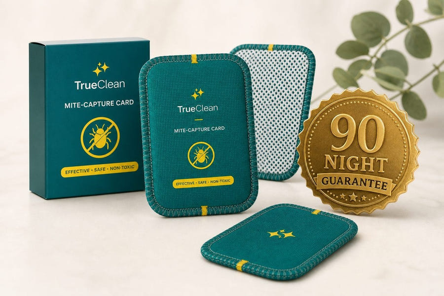 Produit et badge doré de garantie de 90 nuits
