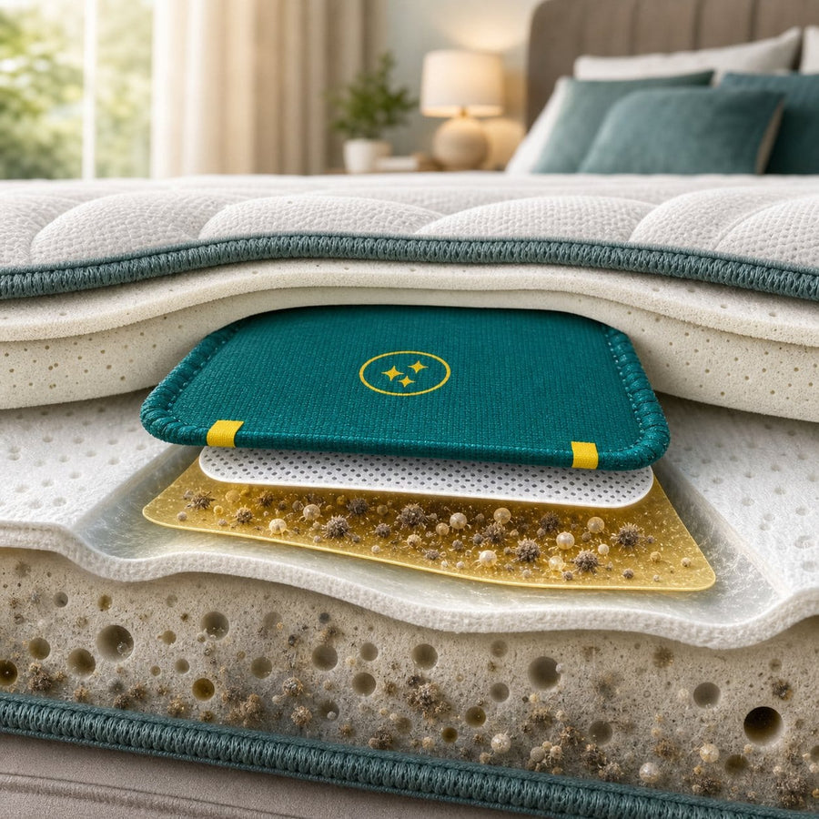 CaptureCards lure layer cross section trapping mattress debris