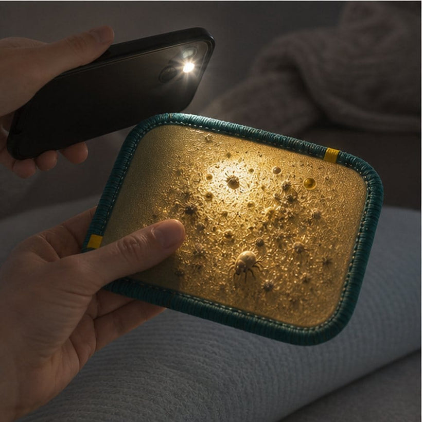 Checking the CaptureCard catch with a phone light