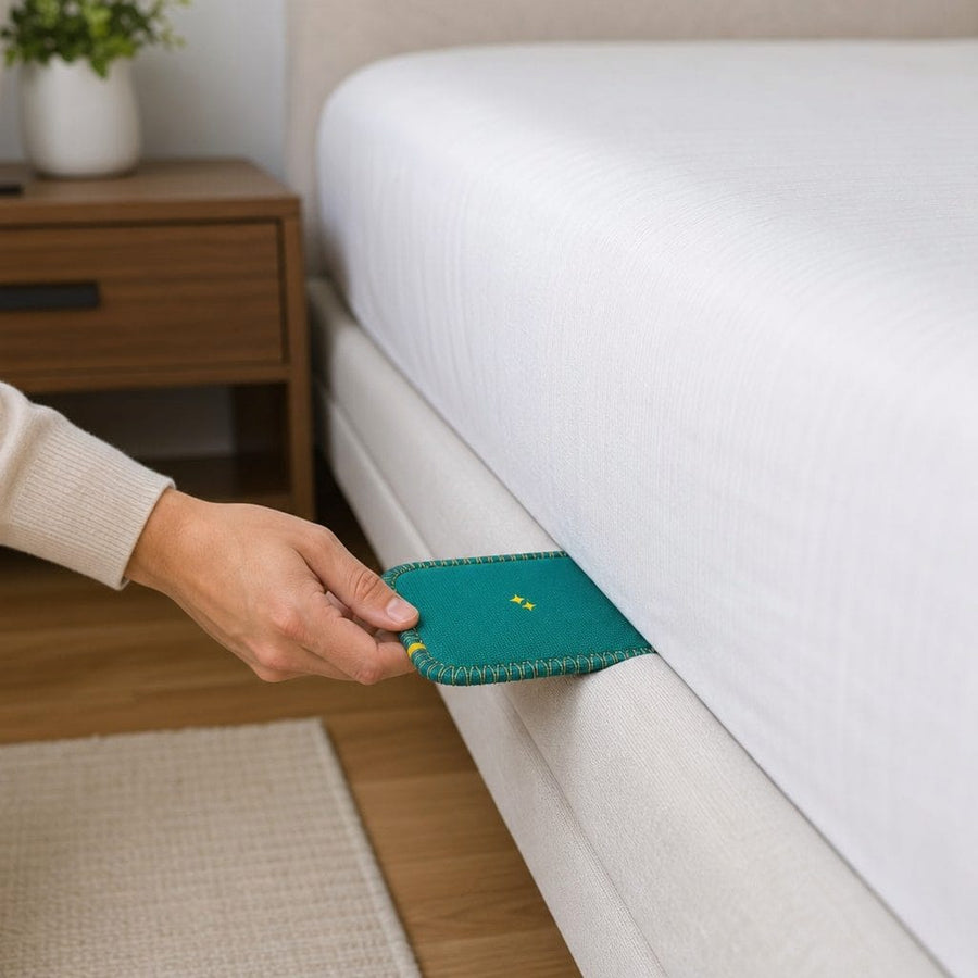 CaptureCard sliding under the mattress edge