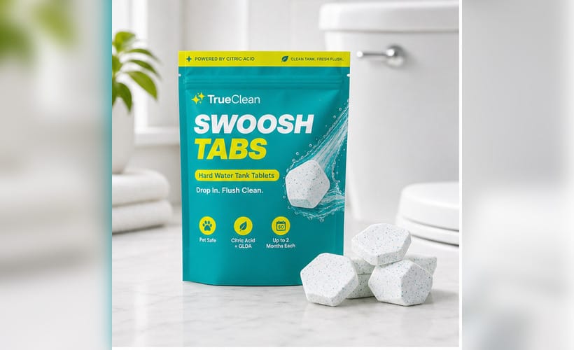 TrueClean Swoosh Tabs article hero packaging